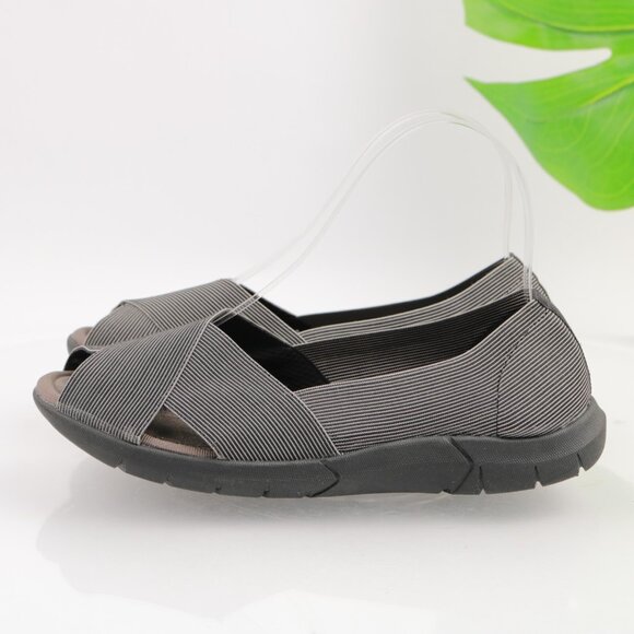 BareTraps Womens Kami Slip On Shoe Size 7.5 Black Gray Elastic Sporty Comfy Flat - Picture 6 of 10